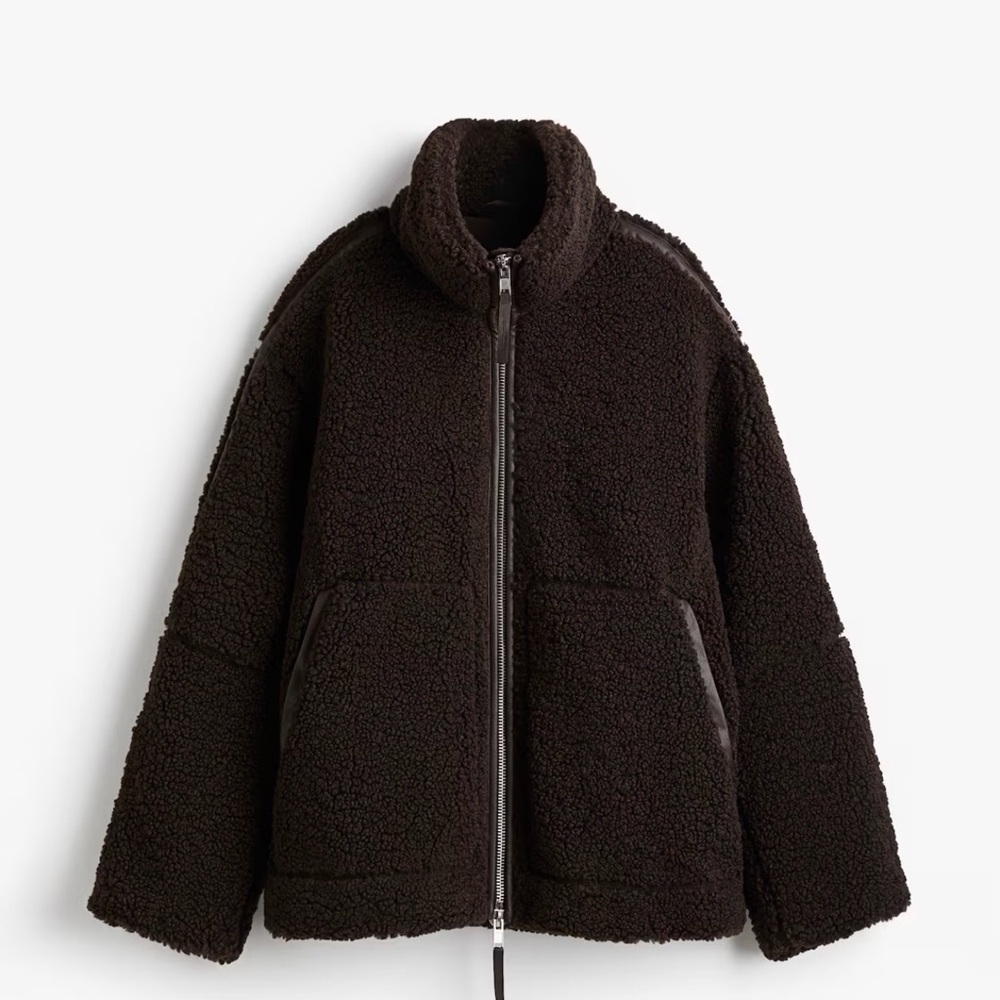 H&M Black Teddy Jacket